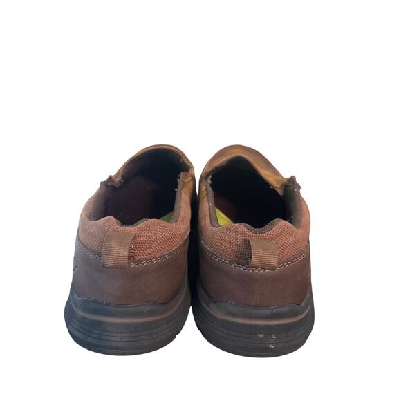 Skechers Mens Relaxed Fit Seveno Shoes Brown Leather Slip On NEW Size 10 z1